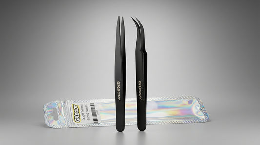 GKBODY GK30006 Straight Tweezers / Curved Tweezers Black (tool)