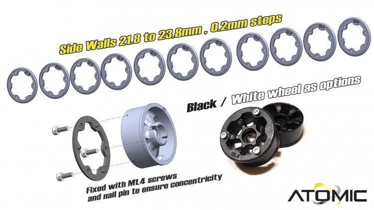S20 Side Wall Combo w/ Screw Set (11pairs : 21.8 to 23.8mm)
