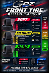 GPZ-11mm Wide Hard Front Tires (2 pcs)