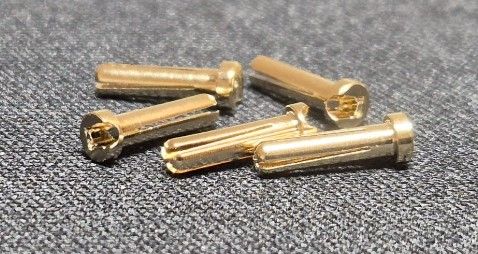 DAS SPEED Ultra Low Profile 24K gold 2mm Lipo Plugs (5 pcs)