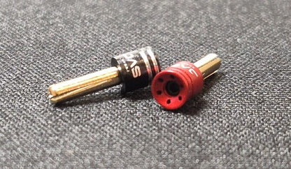 DAS SPEED 24K Low Profile 2mm Lipo Plugs & +/- tabs (1 pair)