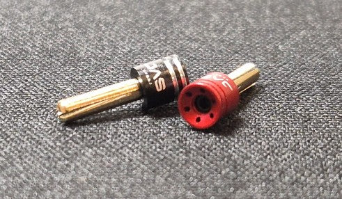 DAS SPEED 24K Low Profile 2mm Lipo Plugs & +/- tabs (1 pair)