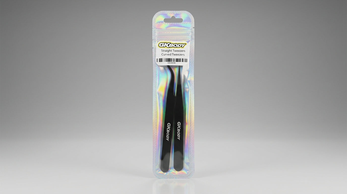 GKBODY GK30006 Straight Tweezers / Curved Tweezers Black (tool)