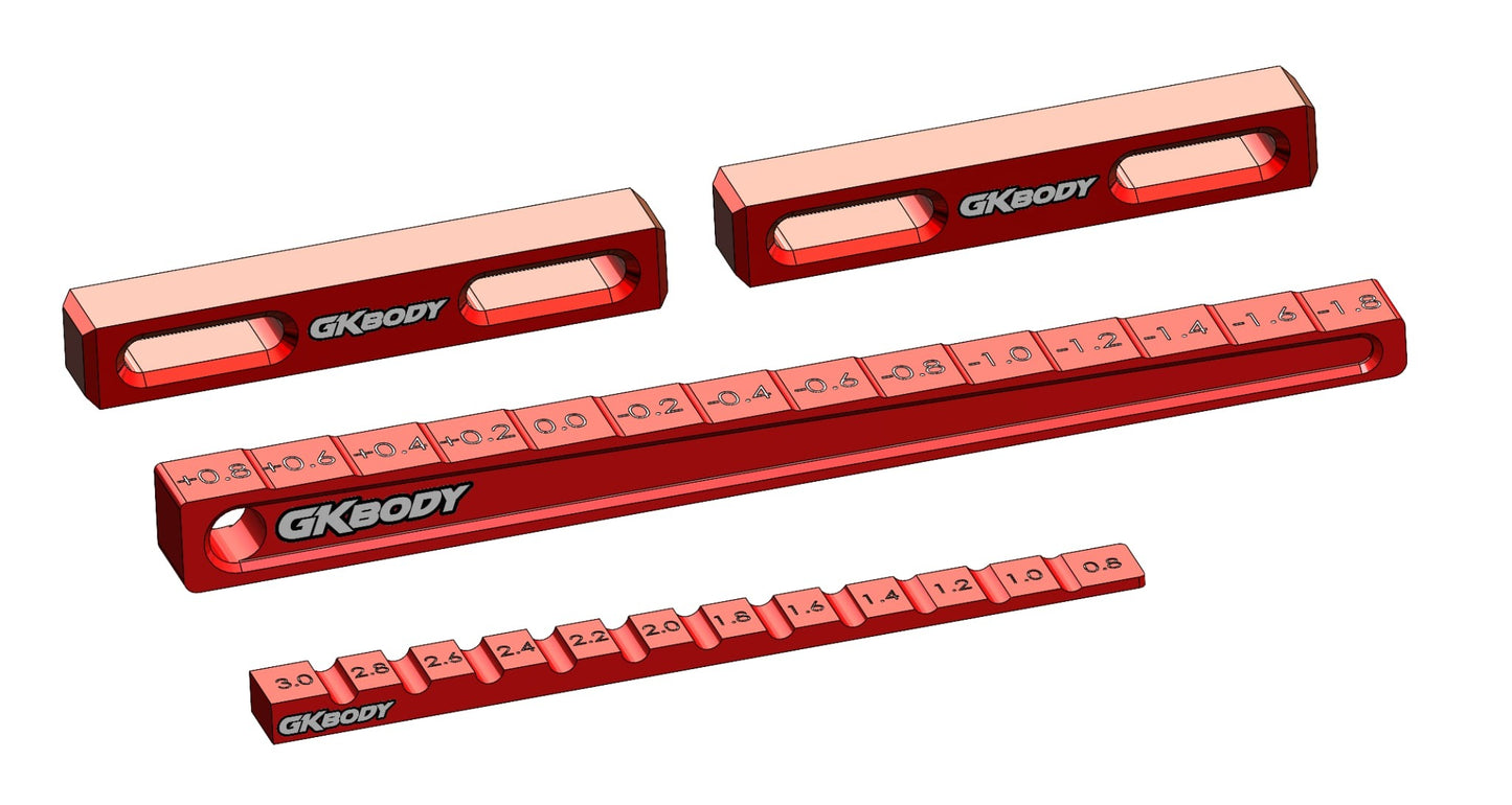 GKBODY GK30010 Ride Heigh and Droop Tool Set for Mini-z (setup)