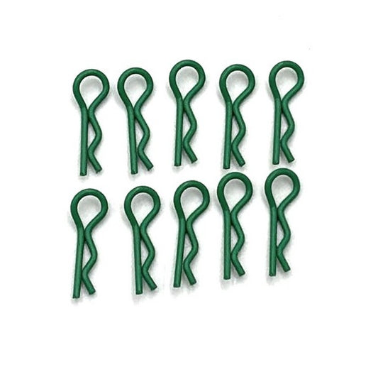 Marka Racing Body Clips 1/28 - 30° Angle Fluo Green (10Pcs)