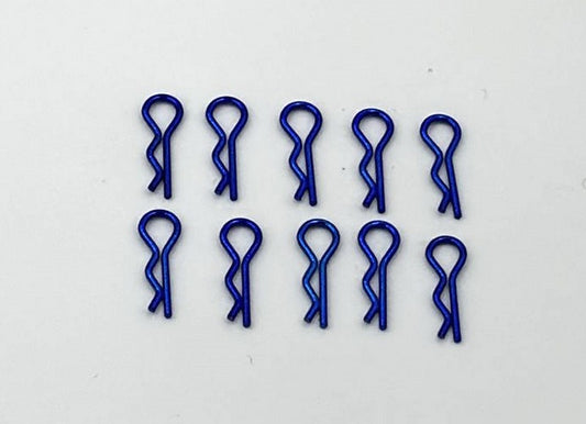 Marka Racing Body Clips 1/28 with 30° Angle Blue (10Pcs)