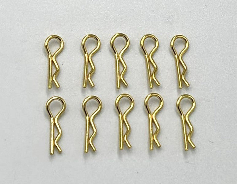 Marka Racing Body Clips 1/28 with 30° Angle Gold (10Pcs)