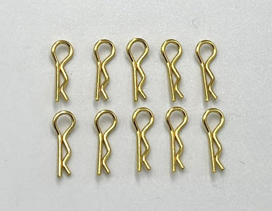 Marka Racing Body Clips 1/28 with 30° Angle Gold (10Pcs)