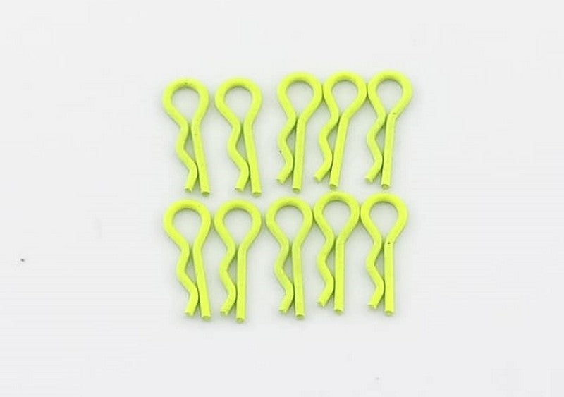 Marka Racing Body Clips 1/28 Yellow Fluo (10Pcs)