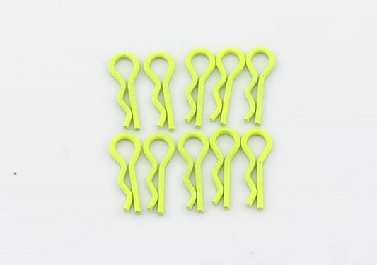 Marka Racing Body Clips 1/28 Yellow Fluo (10Pcs)